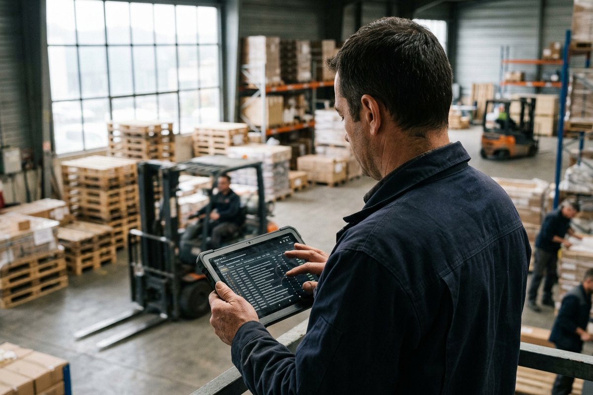 Achats / Supply chain / Logistique : professionnels en situation de travail illustrant la formation achats / supply chain / logistique