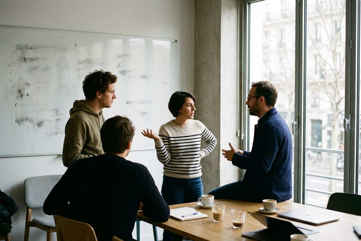 Communication : professionnels en situation de travail illustrant la formation communication