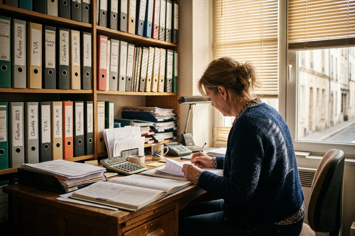 comptable travaillant sur des documents financiers, formation analyse de la fraude