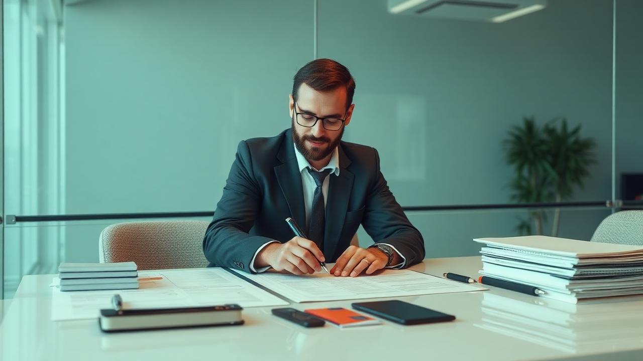 comptable travaillant sur des documents financiers, formation achats it durables et responsables