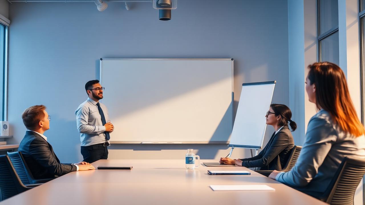 formatrice devant un paperboard pendant une formation assessment (évaluation des compétences)