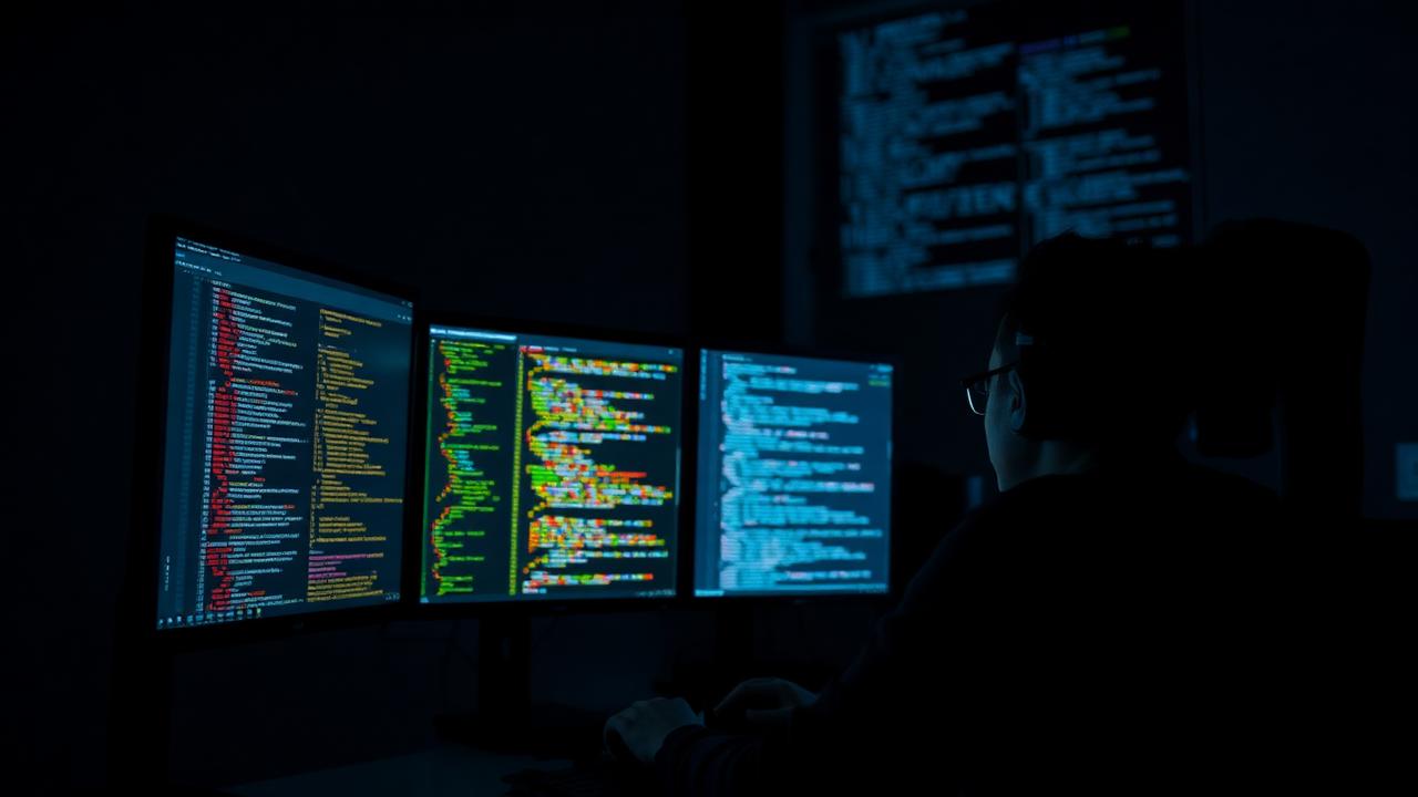 développeuse devant plusieurs écrans de code lors d'une formation analyser la data client