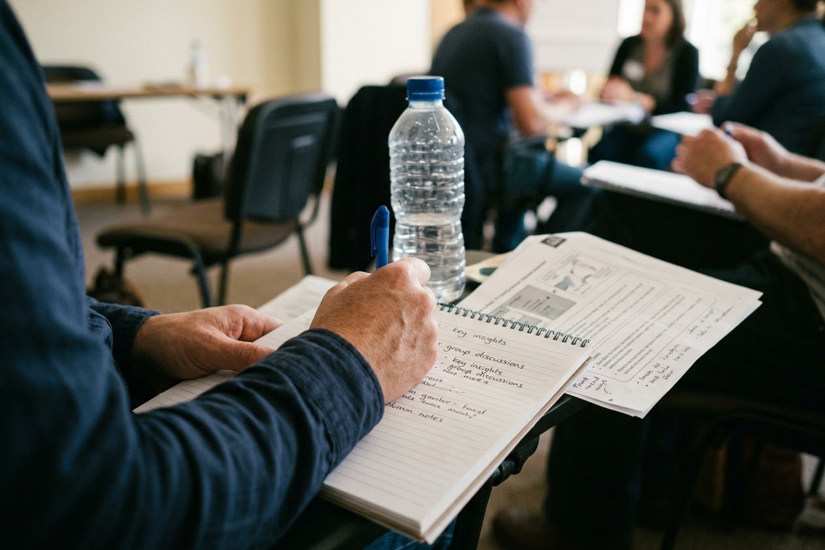 petit groupe en atelier autour d'une table, formation access : requêtes avancées