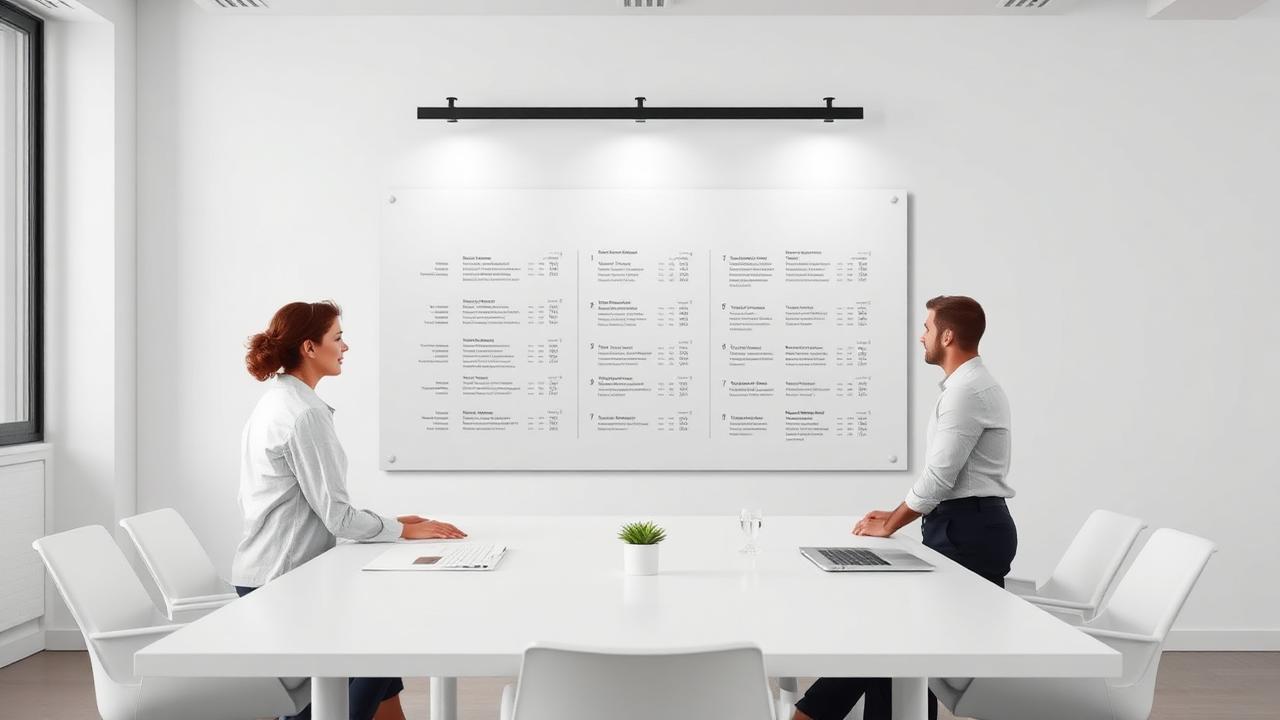 réunion d'équipe commerciale devant un tableau de résultats, formation ateliers d'idéation créative