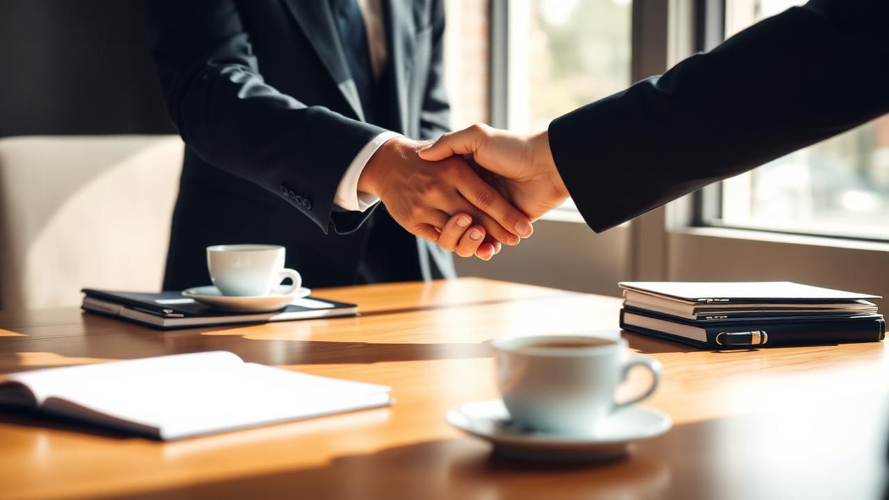 poignée de main commerciale illustrant une formation assertivité en communication